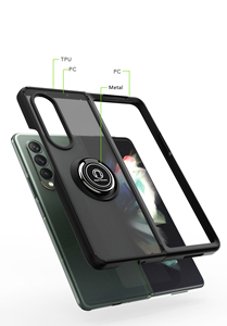 Funda con Soporte para Teléfono Móvil Samsung <span class=keywords><strong>Z</strong></span> Flip3, Carcasa con Anillo Magnético de PC <span class=keywords><strong>y</strong></span> TPU para <span class=keywords><strong>Galaxy</strong></span> <span class=keywords><strong>Z</strong></span> <span class=keywords><strong>Fold</strong></span> <span class=keywords><strong>3</strong></span> - Product Image 4