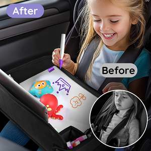 Free sample High quality Carseat <b>Organizer</b> Erase Board Toddler <b>Travel</b> Tray Waterproof Food and Snack kids Lap Tray Table - Product Image 2