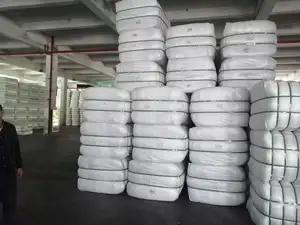 Kualitas Tinggi Grosir Mentah Putih Akrilik Staple Fiber Tow Polyester Staple Fiber untuk Mengisi