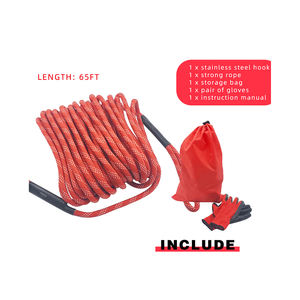 Diamètre 10mm Longueur 100 mètres Mousquetons à boucle aux extrémités <span class=keywords><strong>Corde</strong></span> en polyester d'escalade recyclable personnalisée - Product Image 5