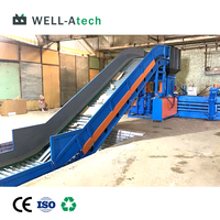 Presse à balles industrielle automatique horizontale de 40 tonnes pour boîtes en carton, bouteilles en plastique et carton