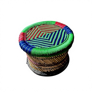 Unique Model <b>Bamboo</b> Cane <b>Stools</b> Design Antique Finish Victorian Removable Cover PU Leather Home Furniture Entry Bedroom - Product Image 6