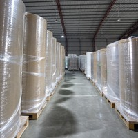 Rouleaux géants de papier thermique semi-brillant blanc mat 80 g/m² pour transfert thermique, rouleaux géants d'étiquettes autocollantes prédécoupées