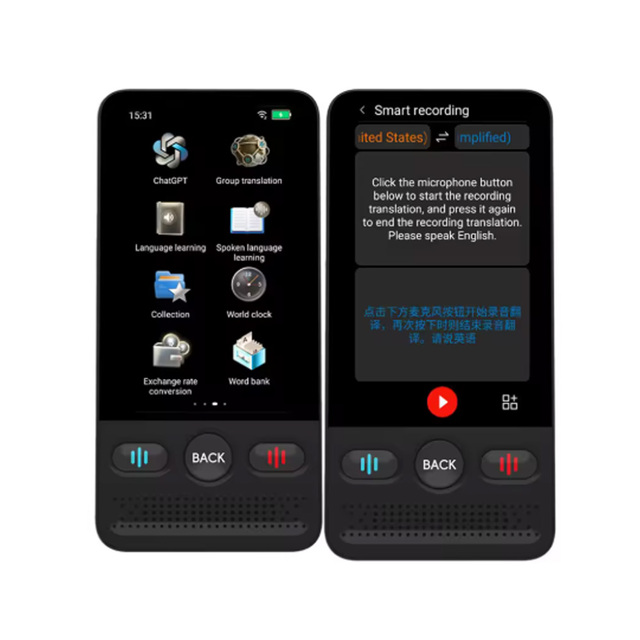 MSAI 160 Language Smart AI Voice Translator Device for Business Travel Interpretation Wireless Offline Photo Instant Translator