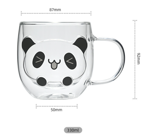 Tasse en verre transparente à double paroi en borosilicate pour lait, eau, café, jus domestique résistant à la chaleur - Product Image 6