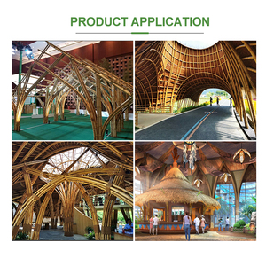 Chống Cháy Trong Nhà Nhân Tạo Tre Hàng Rào Tổng Hợp Nhựa Tre Ốp Cho Đồ Nội Thất Ngoài Trời Bao Phủ Bảng Điều Chỉnh - Product Image 5