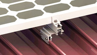 Structure solaire à joint debout pour toiture à double verrouillage, pince à joint debout non-perforante en SUS304 avec excellente résistance à la corrosion