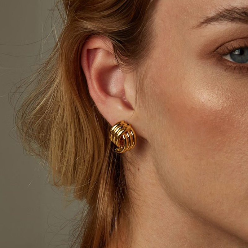 Gold Plated Earrings for Women Retro
