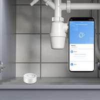 Détecteur de fuite d'eau intelligent sans fil, contrôle via l'application SmartLife, compatible Android, sécurité domestique et hôtelière, matériau PC, faible consommation d'énergie, utilisation universelle, eau