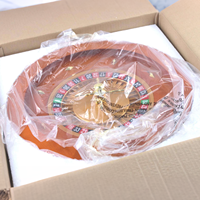 Roue de roulette professionnelle de 18 pouces de haute qualité, accessoires de casino manuels, bois massif, Amérique, Europe, 0 00