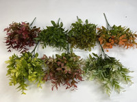 Vente en gros Bouquet de feuilles vertes artificielles Feuilles de vanille Plantes artificielles Plante de remplissage de verdure pour décoration extérieure de mariage