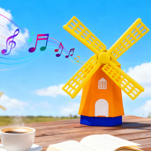 Loa không dây hình cối xay gió hoạt hình sáng tạo, lá xoay độc đáo, đồ trang trí bàn học độc đáo dành cho trẻ em - Product Image 1