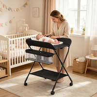 Chariot de Rangement Pliable et Étanche OEM pour Crèche, Station de Soins pour Bébé, Table à Langer Portable pour Nouveau-né