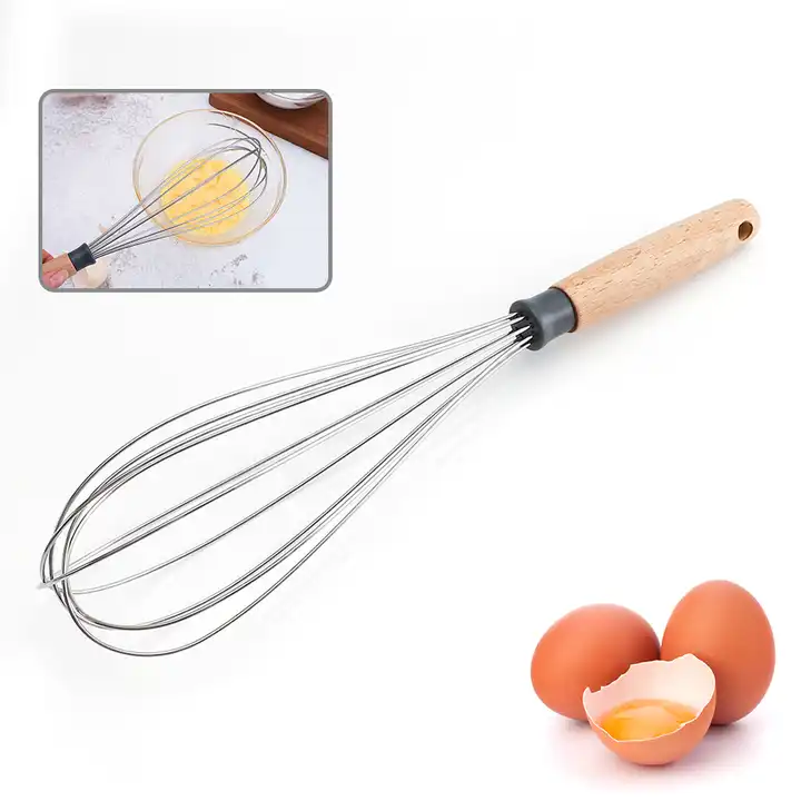 1pcs Stainless Steel Eggbeater, Anti Rust Durable Rotatable Manual