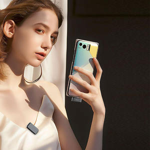 ไมโครโฟนแบบหนีบคล้องคอทรงกลมไมโครโฟนหนีบแบบหนีบไร้สาย1-2อันสำหรับการถ่ายวิดีโอกลางแจ้ง - Product Image 3