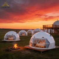 Chambres d'hôtel modulaires préfabriquées, maison igloo de jardin, dôme géodésique de 6m, 7m, 8m pour le glamping