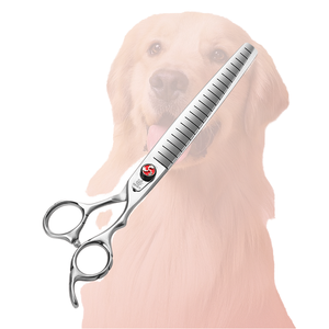 กรรไกรตัดขนสัตว์เลี้ยงมืออาชีพขนาด 7.0 นิ้ว ทำจากสแตนเลส สำหรับสุนัขและแมว แบบโค้งสำหรับซอยขน - Product Image 1