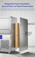 Machine à glace granulaire commerciale en acier inoxydable haute performance avec filtre à eau, qualité alimentaire, facile à utiliser