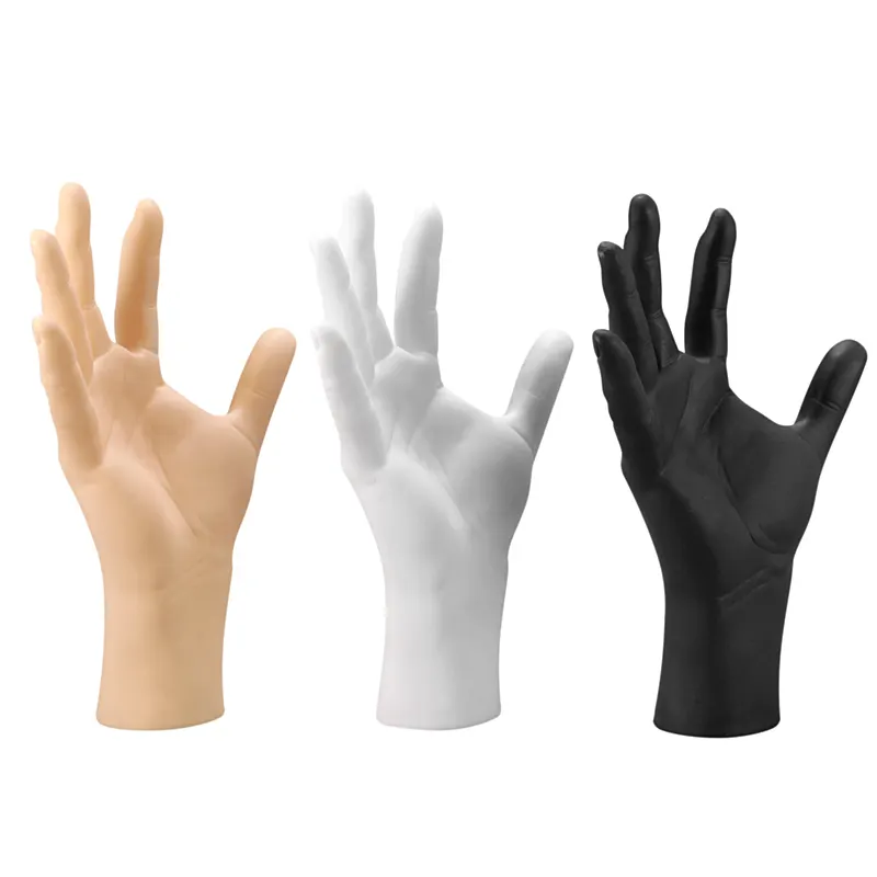 Goedkope Vrouwelijke Zwarte Plastic Mannequin Hand Houder Mitten Ring Armband Sieraden Display Handen