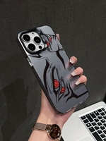 Coque de téléphone pour iPhone 16/15 Pro Max avec impression d'yeux d'anime manga noir et blanc, coque antichoc Coque Iphone 	 Coques de téléphone portable
