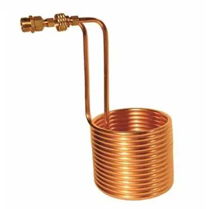 50FT Food grade Copper Immersion Wort Chiller with Garden Hose Fitting for Home Brew Kettle Stock Pot Homebrewing heat exchange