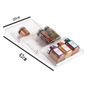 キッチンキャビネットPET引き出しオーガナイザープラスチック調味料ボトル収納棚ホルダー調味料3層拡張可能スパイスラック - Product Image 2