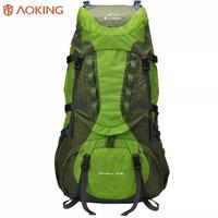 Sac à dos de randonnée et de voyage extérieur léger et durable en nylon ripstop 70L, imperméable, avec port USB, doublure en polyester et motif lettres