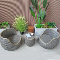 Vente directe d'usine en Chine, meubles de jardin en rotin modernes et confortables, ensemble de chaises pour salon et appartement