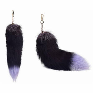 Mode belle conception en gros <span class=keywords><strong>35</strong></span>-45cm queue de renard naturel - Product Image 3