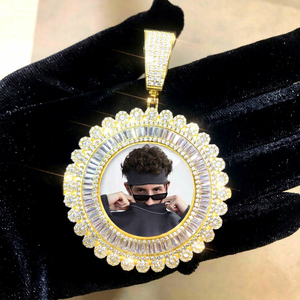 Personalized 925 Sterling Silver Moissanite Jewelry Custom Photo <b>Memory</b> Pendant Necklaces <b>Gifts</b> for Men Women Unisex <b>Gift</b> - Product Image 1