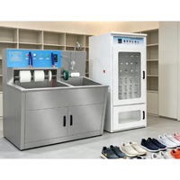 Système commercial de lavage et de désinfection de chaussures avec fonction de séchage à air chaud pour chaussures de sport et de course, automatique