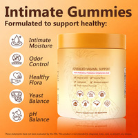 Gummies de Soutien Vaginal Triple Action avec Probiotiques, Prébiotiques et Acide Hyaluronique pour les Odeurs, l'Équilibre du pH et l'Hydratation - 60 Comprimés
