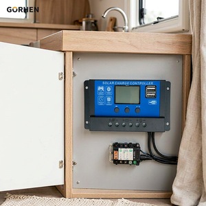 Contrôleur de charge solaire intelligent série AT PWM, double sortie USB, 12/24V, reconnaissance automatique, protection contre les surcharges, pour kit d'énergie solaire - Product Image 2