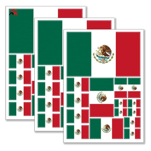 Pegatinas Impermeables Personalizadas con Banderas de Varios Países, Pegatinas de <span class=keywords><strong>la</strong></span> Bandera Mexicana de 21x29.7cm para Decoración - Product Image 1
