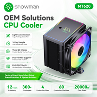 Refroidisseur CPU 6 caloducs 250W compatible multi-sockets pour revendeurs de petites entreprises avec CE FCC RoHS, fournisseur Alibaba Gold 4 ans d'expérience, prêt à l'emploi