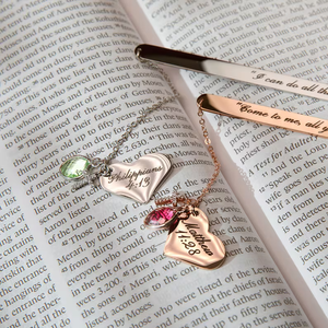 Marcapáginas <span class=keywords><strong>de</strong></span> Metal Personalizable con Versículo Bíblico, Piedra <span class=keywords><strong>de</strong></span> Nacimiento, Cruz y Corazón, Resistente al Deslustre, Regalo Cristiano para Amantes <span class=keywords><strong>de</strong></span> los Libros - Product Image 3