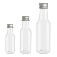 50m Klare Plastik-Ölflasche mit Diebstahlschutzdeckel, Leere Alkoholflasche für Getränke, Bier, Saft, 100ml Kleine Wein-Plastikflasche