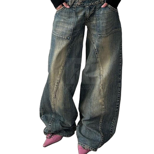 Pantalones Anchos Casuales de Moda para Mujer, Estilo Urbano, Ligeros, de Pierna Ancha, Ajuste Holgado, OEM ODM, Venta al Por Mayor - Product Image 1