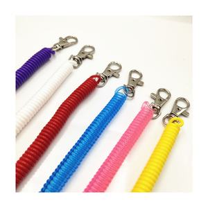 Wholesale Anti Lost Carabiner <b>Key</b> Chain Wrist Coil <b>Key</b> Cord Clasp Spiral Stretch Keychain Spring Rope <b>Key</b> <b>Ring</b> - Product Image 1