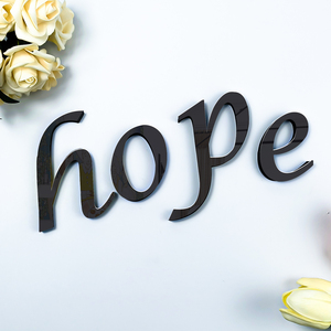 15CM di vendita calda strumento decorativo impermeabile acrilico con lettere <span class=keywords><strong>adesive</strong></span> 3d specchio adesivo adesivo da parete lettere inglesi - Product Image 2