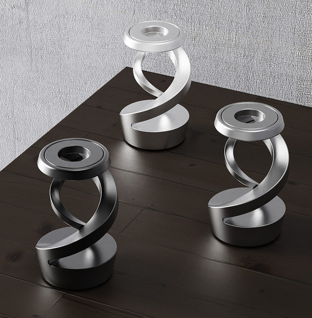 EN71 Aluminum Alloy Kinetic Spinning Top Optical Illusion Sensory Desk Toys for Adults Kids Anti-Stress Rotating Spinner for