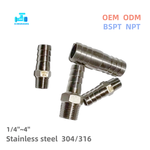 NPT BSPT Klasse 150 1/8''~2'' Edelstahl Pagodenverbinder Doppelbalg Gerade Adapter Schlauchanschlüsse für Gartenwasserversorgung - Product Image 3