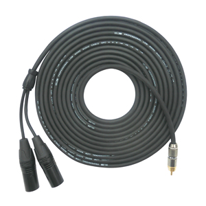 Câble audio RCA mâle vers 2XLR mâle pour mélangeur amplificateur de puissance gaine en PVC avec connecteur <span class=keywords><strong>Speakon</strong></span> pour microphone haut-parleur - Product Image 1