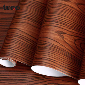 Película de madera autoadhesiva TOCO, papel superpuesto de MDF de Color grano laminado para muebles de aglomerado de laminación de lámina de PVC, a prueba de explosiones - Product Image 3