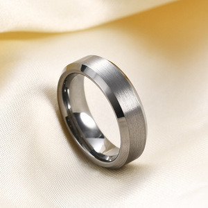 Tungsten Steel Couple Ring 4mm 6mm 8mm <b>Brushed</b> Finish Wedding Band Unisex Jewelry - Product Image 3