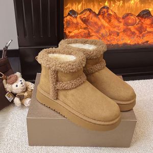 Nouvelles bottes de neige pour femme Hiver 2026 avec doublure polaire épaisse, antidérapantes et fourrure chaude intégrée, en coton moelleux - Product Image 6