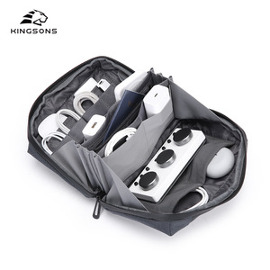 Kingsons Multipurpose Storage Bag Rectangle Waterproof Fabric With Double Zipper For Electronics Accessories - Product Image 5