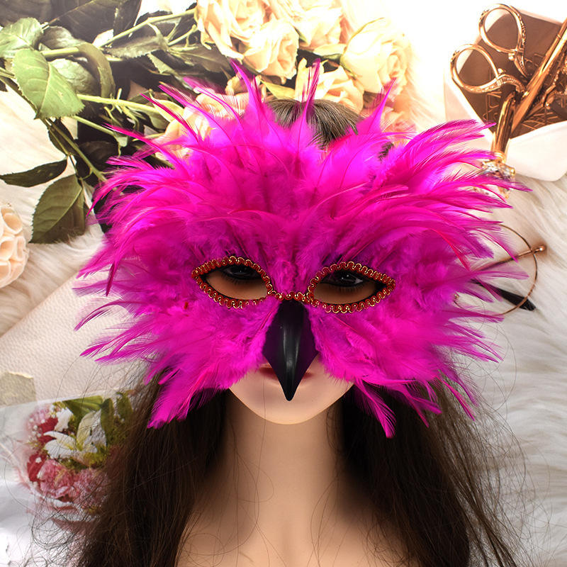 New Party Brazil Carnival Feather Long-Beak Eagle Feather Mask Carnival Costume Ball Halloween Various Party Dress up Props