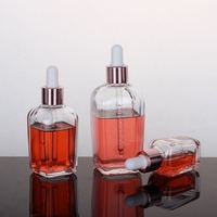 10ml 20ml 30ml 50ml 100ml sérum argent clair huile cosmétique compte-gouttes verre compte-gouttes flacon avec compte-gouttes