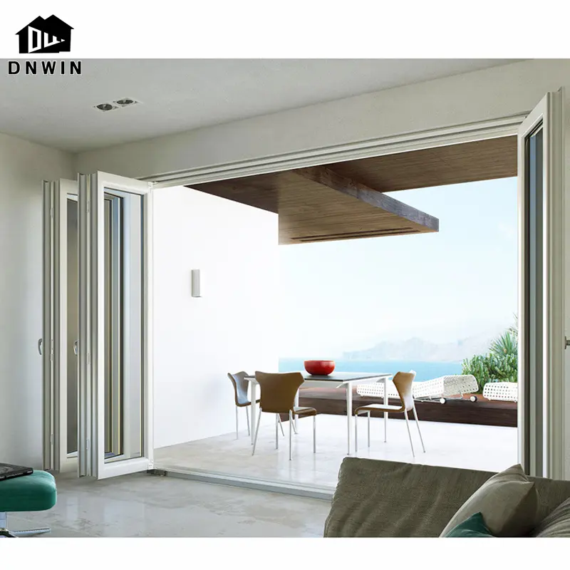 Custom villa patio American style aluminum folding glass doors